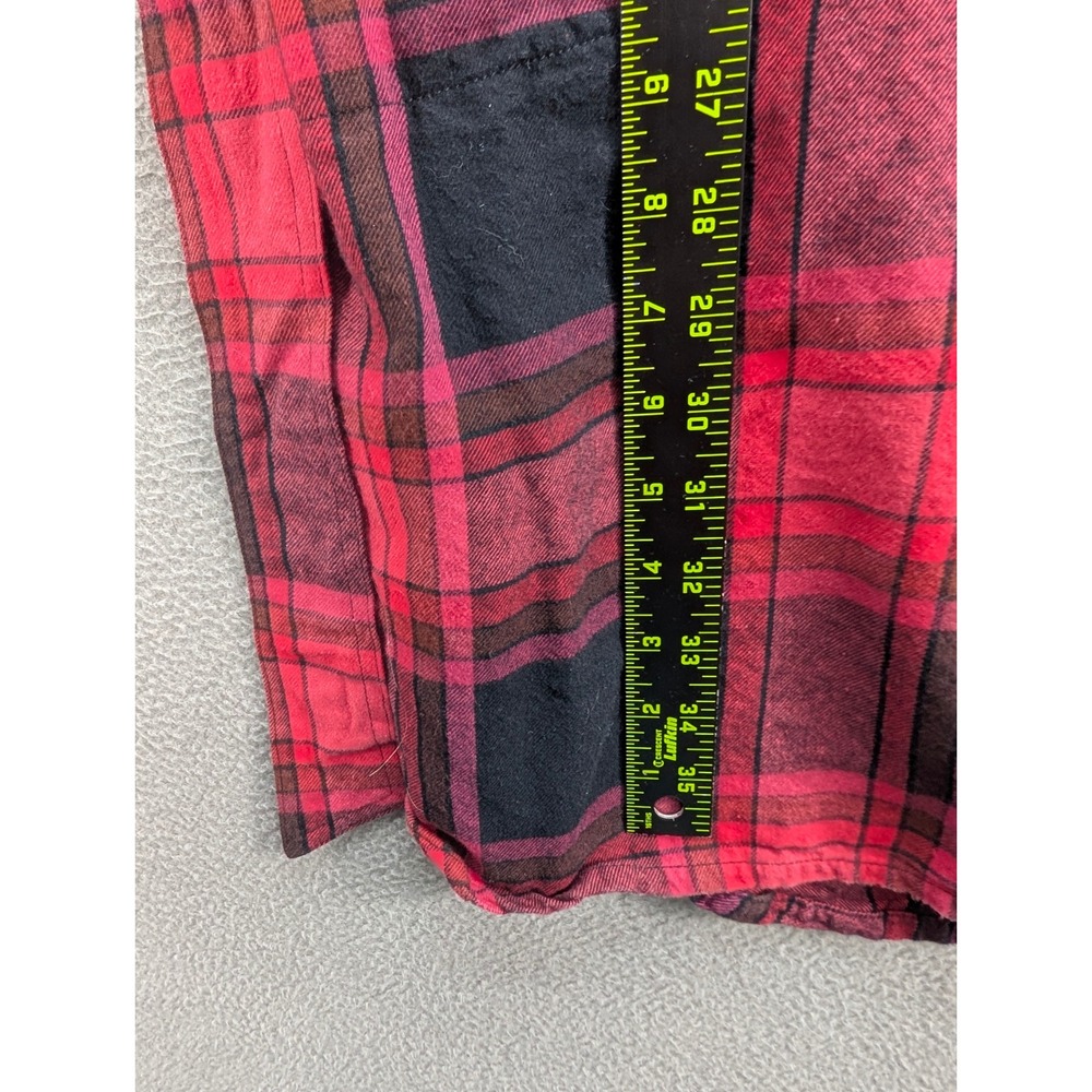 Eddie Bauer Women's Plaid Flannel Shirt Dress Size M‎ Long Sleeve Belted Tunic - Picture 7 of 11